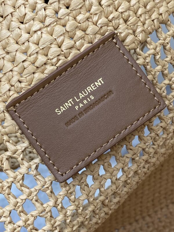 sy_no_6D06805740B3D1CF18950125B9BF98EE_8 YSL Small Icare Woven Tote – Beige & Gold