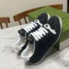 sy_no_6D5F9E8E8513D49529D4CA41621B28BE_5 Gucci Screener Black Crystal Leather & Suede Sneaker