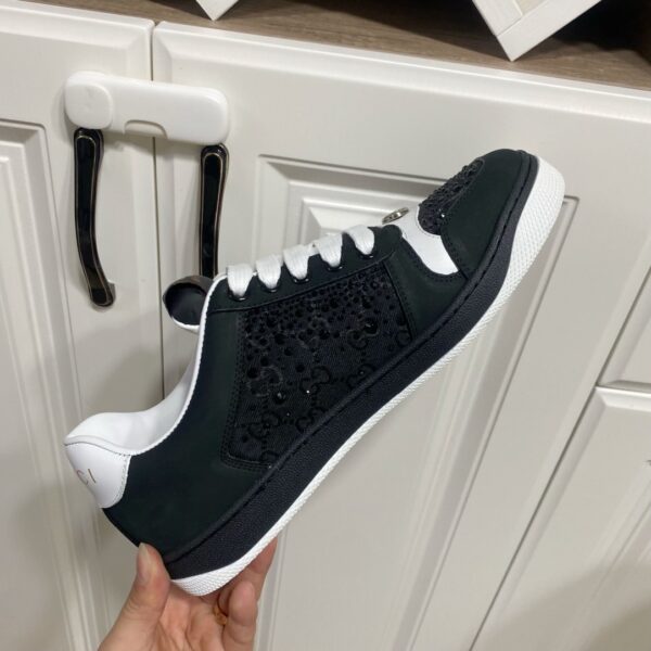 sy_no_6D5F9E8E8513D49529D4CA41621B28BE_6 Gucci Screener Black Crystal Leather & Suede Sneaker