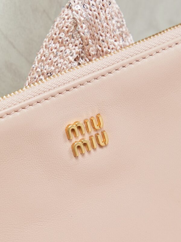 sy_no_6DAADCCC539E1C93C4040025295C6998_4 Miu Miu Ivy Sequin Mesh Tote Bag (Pink)