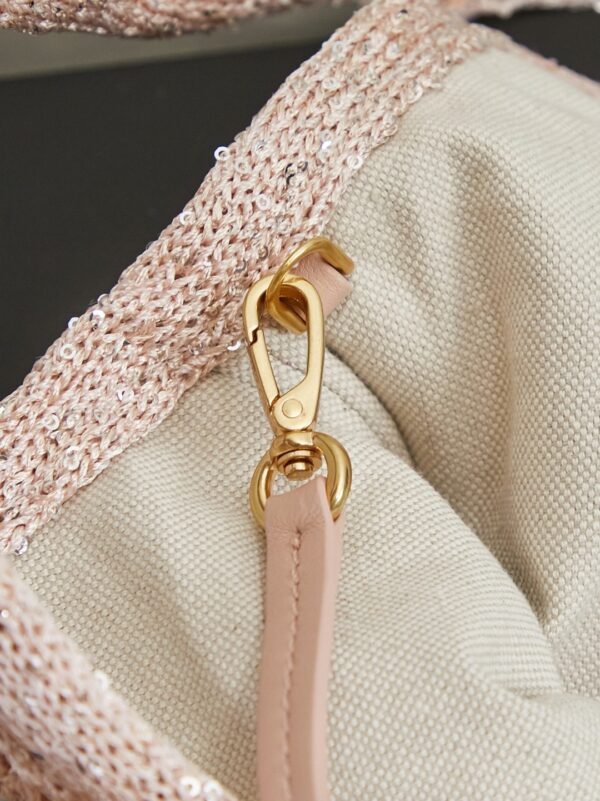 sy_no_6DAADCCC539E1C93C4040025295C6998_6 Miu Miu Ivy Sequin Mesh Tote Bag (Pink)