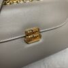 sy_no_6E11053F2A6CE48F26765E5D9075EF6D_4 Muddy Gray Smooth Leather Gold-Hardware Flap Shoulder / Crossbody Bag