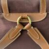 sy_no_6E1D3F9E1AEC59FF5B741CBD20C6C8B7_6 Dark Brown Canvas & Caramel Leather Drawstring Backpack