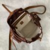 sy_no_6E1D3F9E1AEC59FF5B741CBD20C6C8B7_7 Dark Brown Canvas & Caramel Leather Drawstring Backpack