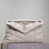 sy_no_6E32CC973E449DA36A3B2CC6C2535625_0 YSL Loulou 29cm Quilted Chain Bag – White Lambskin