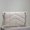 sy_no_6E32CC973E449DA36A3B2CC6C2535625_5 YSL Loulou 29cm Quilted Chain Bag – White Lambskin