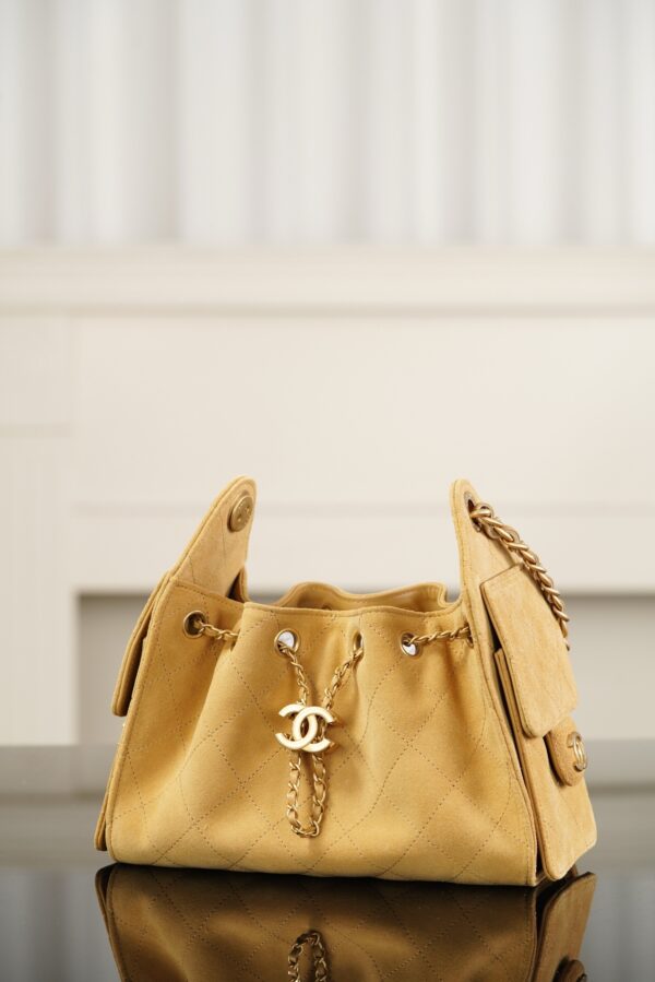 sy_no_6E489380BF23E6D6A2DF371E96ECDF47_3 Chanel 26C Collection Mini 25 Bag, Suede, Apricot