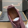 Burgundy Pebbled Suede Triple-Cross Slip-On Shoes