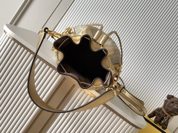 Fendi Mon Trésor Mini Crystal-Pattern Bucket Bag – Yellow