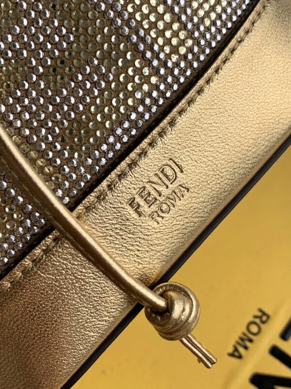 Fendi Mon Trésor Mini Crystal-Pattern Bucket Bag – Yellow
