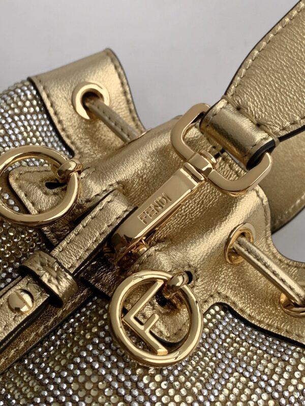 Fendi Mon Trésor Mini Crystal-Pattern Bucket Bag – Yellow