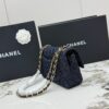 Chanel Classic Flap CF – Blue Quilted Denim with Gold Hardware (Medium 23 cm)