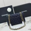 Chanel Classic Flap CF – Blue Quilted Denim with Gold Hardware (Medium 23 cm)