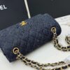 Chanel Classic Flap CF – Blue Quilted Denim with Gold Hardware (Medium 23 cm)