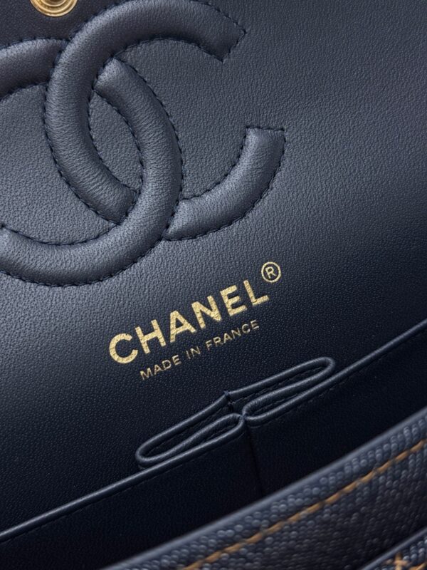 Chanel Classic Flap CF – Blue Quilted Denim with Gold Hardware (Medium 23 cm)