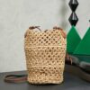 Miu Miu Raffia Crochet Bucket Bag