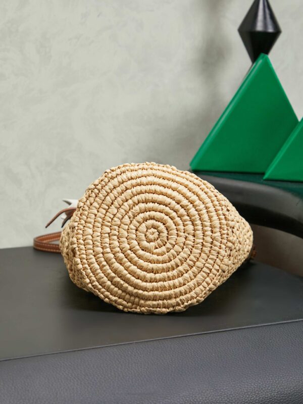 Miu Miu Raffia Crochet Bucket Bag