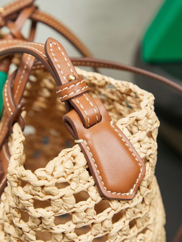 Miu Miu Raffia Crochet Bucket Bag