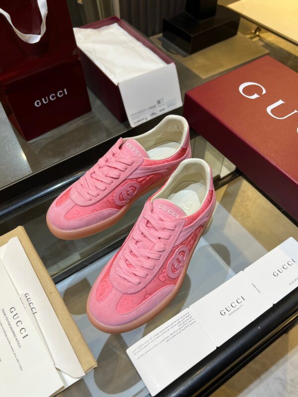 sy_no_6F90DB7023C02C0504E23F1BDB01D23B_2 Gucci B Sneaker Pink GG Canvas & Suede – Pink / Blush