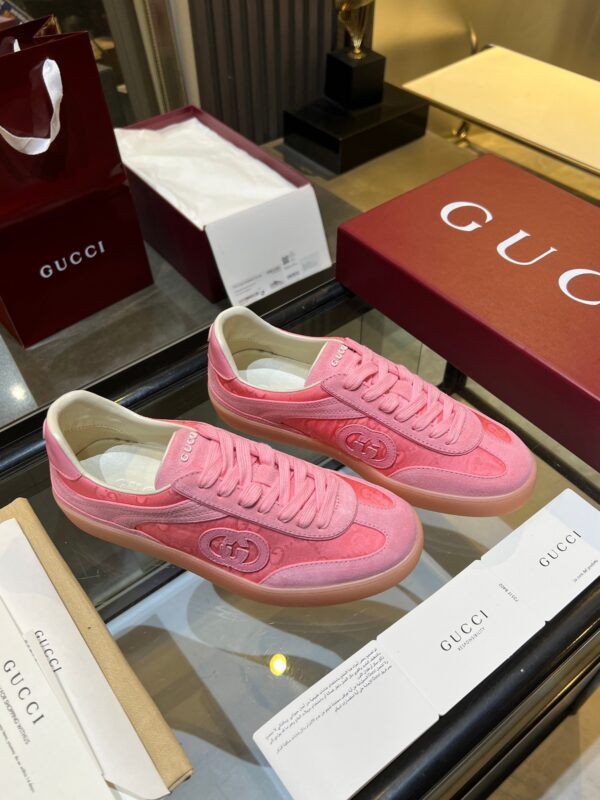 sy_no_6F90DB7023C02C0504E23F1BDB01D23B_4 Gucci B Sneaker Pink GG Canvas & Suede – Pink / Blush