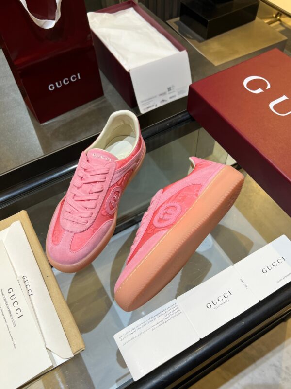 sy_no_6F90DB7023C02C0504E23F1BDB01D23B_8 Gucci B Sneaker Pink GG Canvas & Suede – Pink / Blush