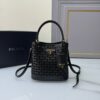 Prada "Pixie" Perforated Saffiano Calfskin Bucket Bag