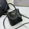 Prada "Pixie" Perforated Saffiano Calfskin Bucket Bag