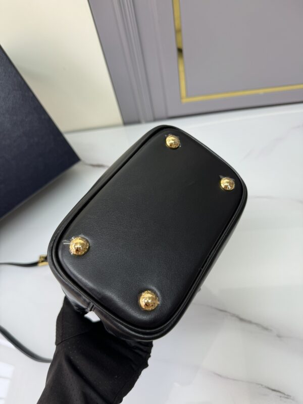 Prada "Pixie" Perforated Saffiano Calfskin Bucket Bag
