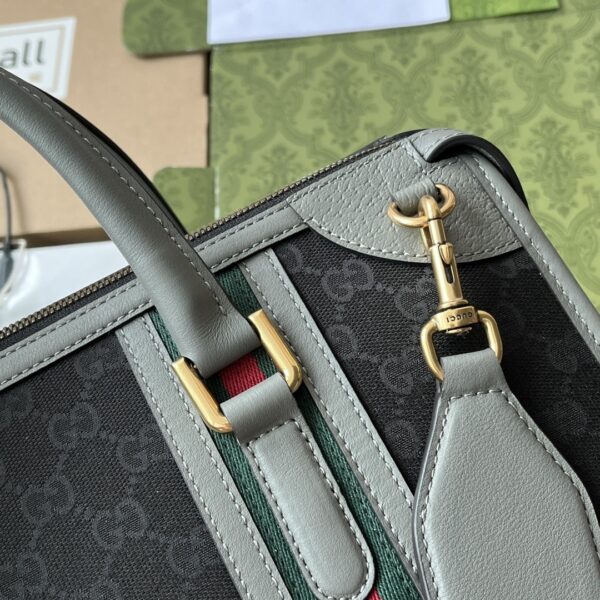 sy_no_704C3E757E16D10F71397FA9C693C98C_6 Gucci Ophidia GG Canvas Mini Boston Bag – Black Canvas with Gray Leather Trim