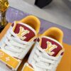 sy_no_7058B4E716BD6F3106F8509AC3FFE0AE_6 Louis Vuitton LV Trainer Strap White, Yellow & Burgundy Retro Sneakers