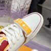 sy_no_7058B4E716BD6F3106F8509AC3FFE0AE_8 Louis Vuitton LV Trainer Strap White, Yellow & Burgundy Retro Sneakers