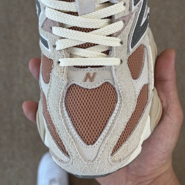 sy_no_71768FE9DEF6751C9B95B7DB5C814D59_6 Terracotta & Off-White 9060 Retro Sneakers