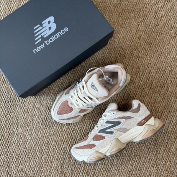 sy_no_71768FE9DEF6751C9B95B7DB5C814D59_8 Terracotta & Off-White 9060 Retro Sneakers