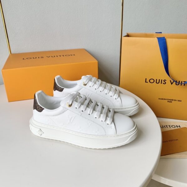 Louis Vuitton Women's SS23 Time Out Sneaker in Printed Calfskin
