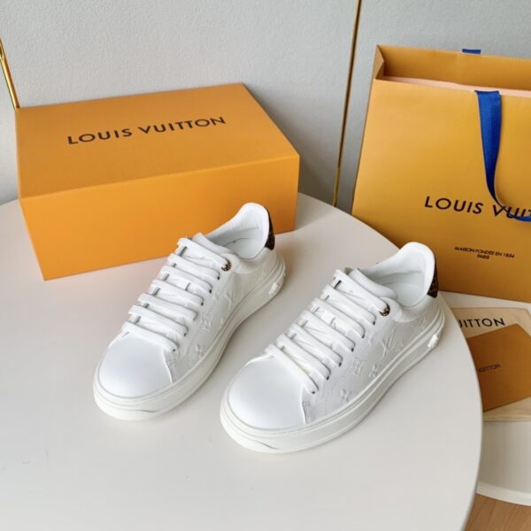 Louis Vuitton Women's SS23 Time Out Sneaker in Printed Calfskin