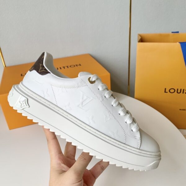 Louis Vuitton Women's SS23 Time Out Sneaker in Printed Calfskin
