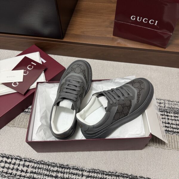 sy_no_72BA07CFC964C3A28C2F71812E2E0063_2 Gucci Re-Web Sneaker in Dark Grey GG Canvas & Leather