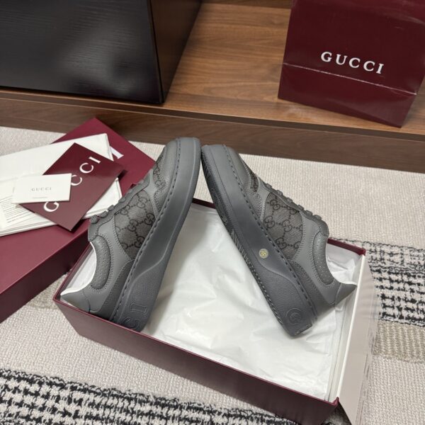 sy_no_72BA07CFC964C3A28C2F71812E2E0063_4 Gucci Re-Web Sneaker in Dark Grey GG Canvas & Leather