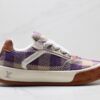 sy_no_73224DCE7DBBF62EF43F7F88DE8CE318_0 Louis Vuitton LV Groovy Purple & Beige Woven Damier Chunky Sneakers