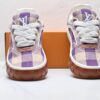 sy_no_73224DCE7DBBF62EF43F7F88DE8CE318_6 Louis Vuitton LV Groovy Purple & Beige Woven Damier Chunky Sneakers