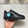 sy_no_736920D3E982873A66B25E27A1CD61B8_3 Black 3D Flower Rivet Custom Low-Top Sneakers