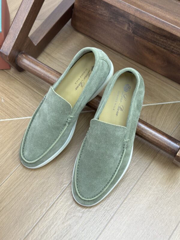 Sage Green / Matcha Green Suede Summer Walk Loafers