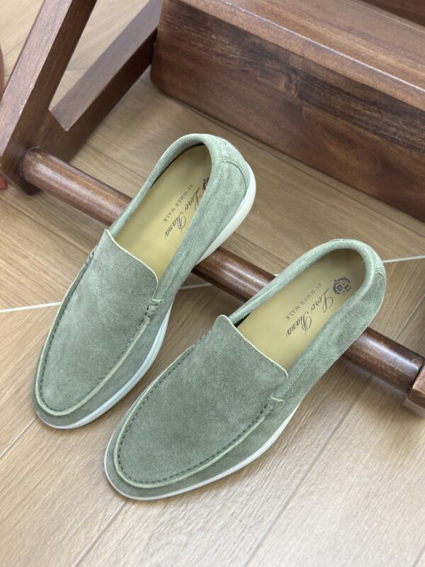 Sage Green / Matcha Green Suede Summer Walk Loafers