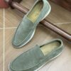 Sage Green / Matcha Green Suede Summer Walk Loafers