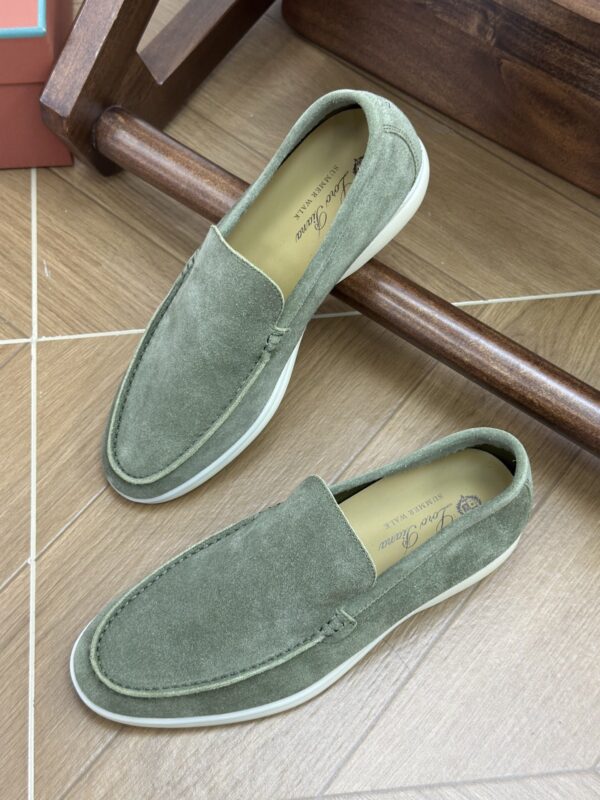 Sage Green / Matcha Green Suede Summer Walk Loafers