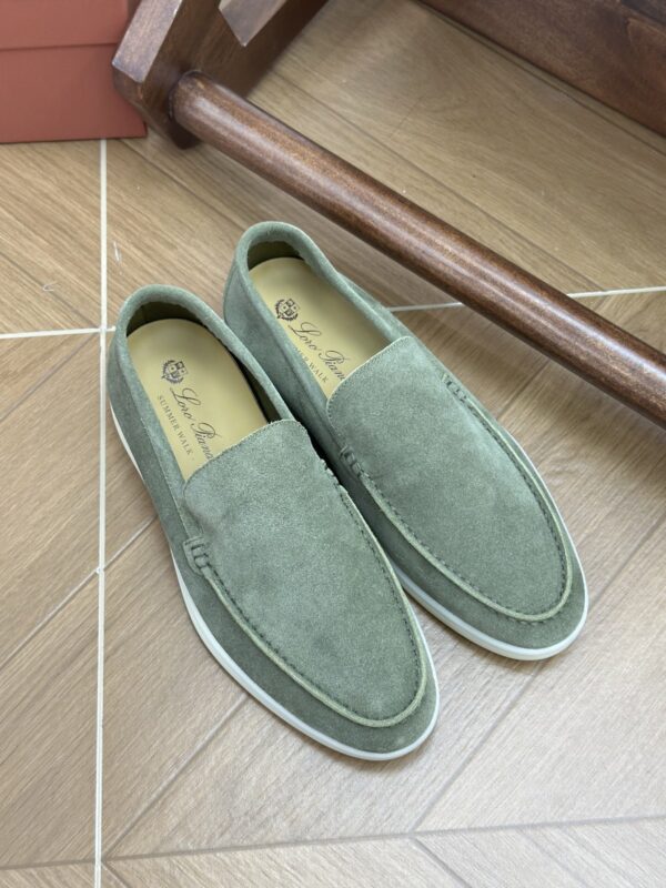 Sage Green / Matcha Green Suede Summer Walk Loafers