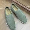 Sage Green / Matcha Green Suede Summer Walk Loafers