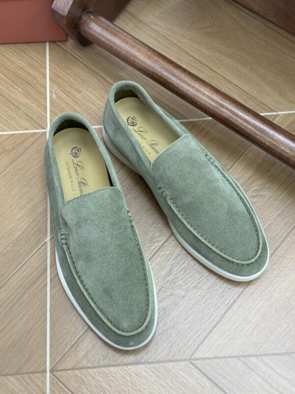 Sage Green / Matcha Green Suede Summer Walk Loafers
