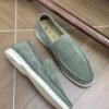 Sage Green / Matcha Green Suede Summer Walk Loafers