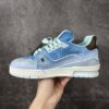 sy_no_756E34D4DEF9616A9EDC8D4D6DB76A7A_1 Blue & White Gradient Denim Monogram Low-Top Sneakers